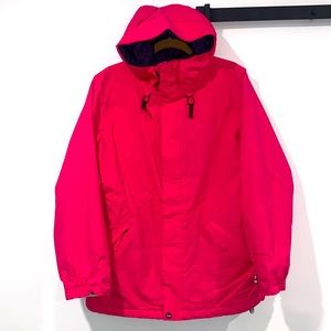 Volcom Snowboard Jacket Hot Pink Medium Hooded Underarm Vents